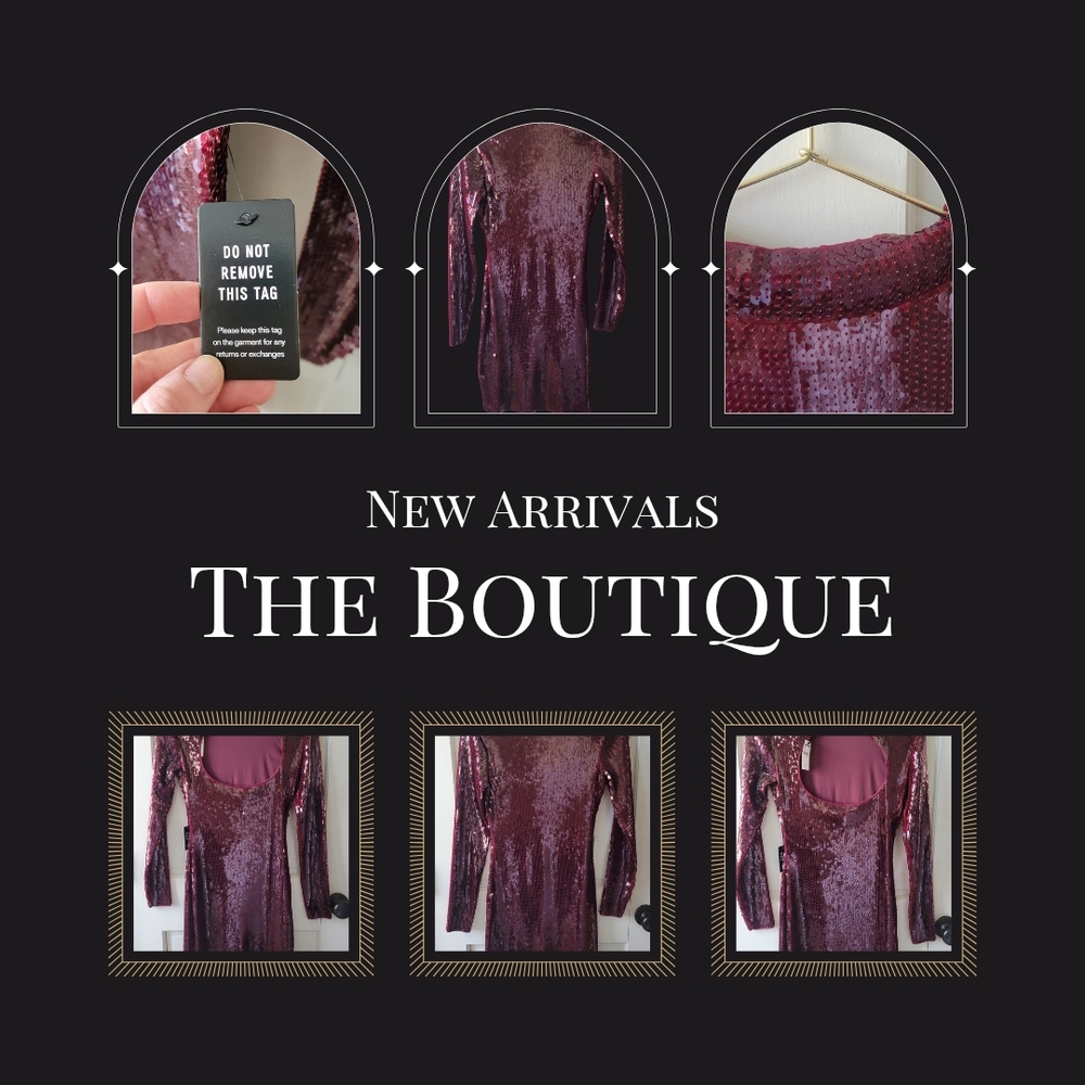 Elegant Sequin Dress in Purple